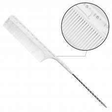 Гребень для волос пластиковый с линейкой и ручкой COMB Y8-G139 Белый